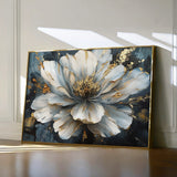 Floral 672 Canvas Art 18" x 24" / 45 x 60 cm / Black