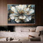Floral 672 Canvas Art 18" x 24" / 45 x 60 cm / Black