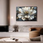 Floral 672 Canvas Art 18" x 24" / 45 x 60 cm / Black