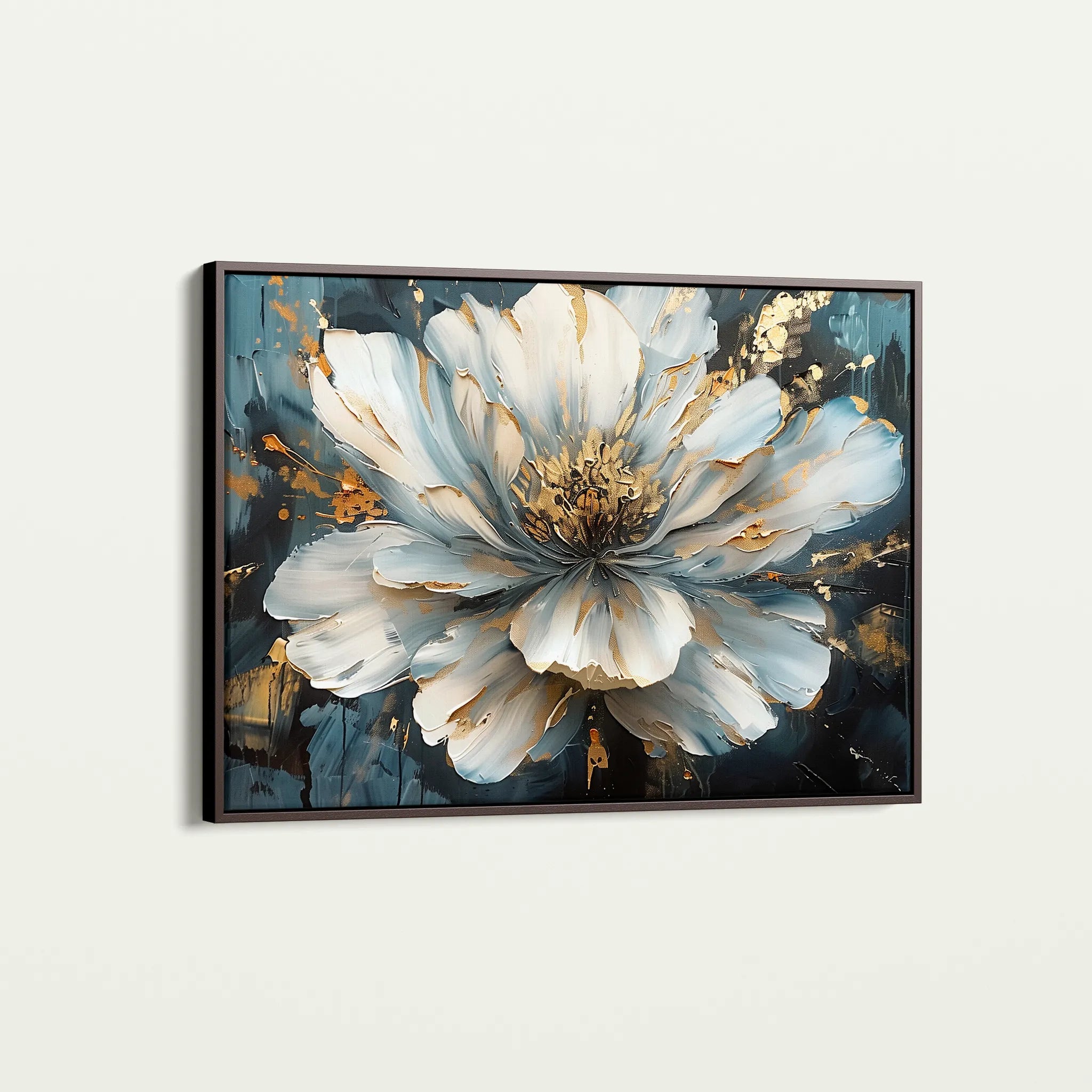 Floral 672 Canvas Art 18" x 24" / 45 x 60 cm / Black