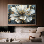 Floral 672 Canvas Art 60 x 40 cm / Black