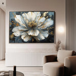 Floral 672 Canvas Art 60 x 40 cm / Black