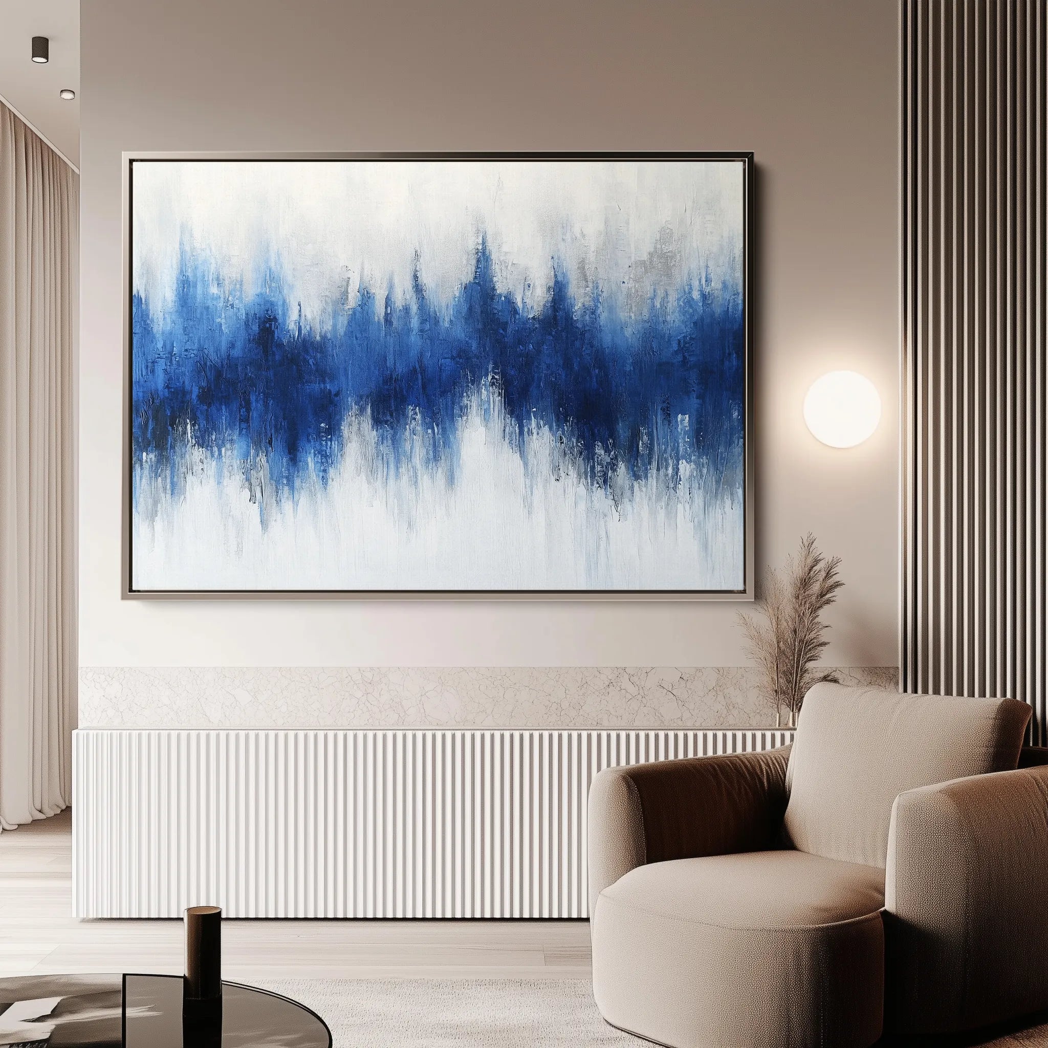 Abstract 673 Canvas Art 18" x 24" / 45 x 60 cm / Black