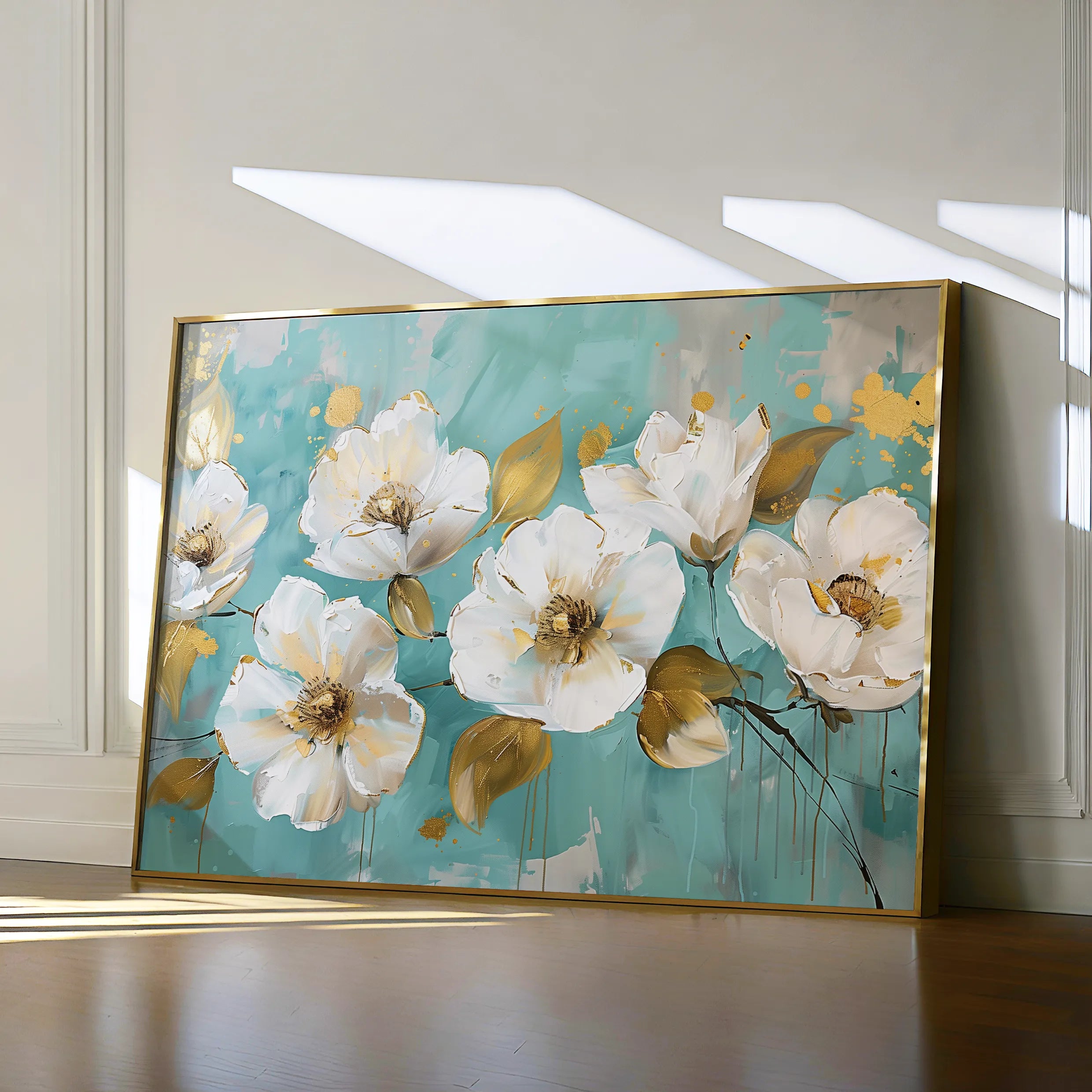 Floral 673 Canvas Art 18" x 24" / 45 x 60 cm / Black