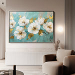 Floral 673 Canvas Art 18" x 24" / 45 x 60 cm / Black