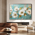 Floral 673 Canvas Art 18" x 24" / 45 x 60 cm / Black
