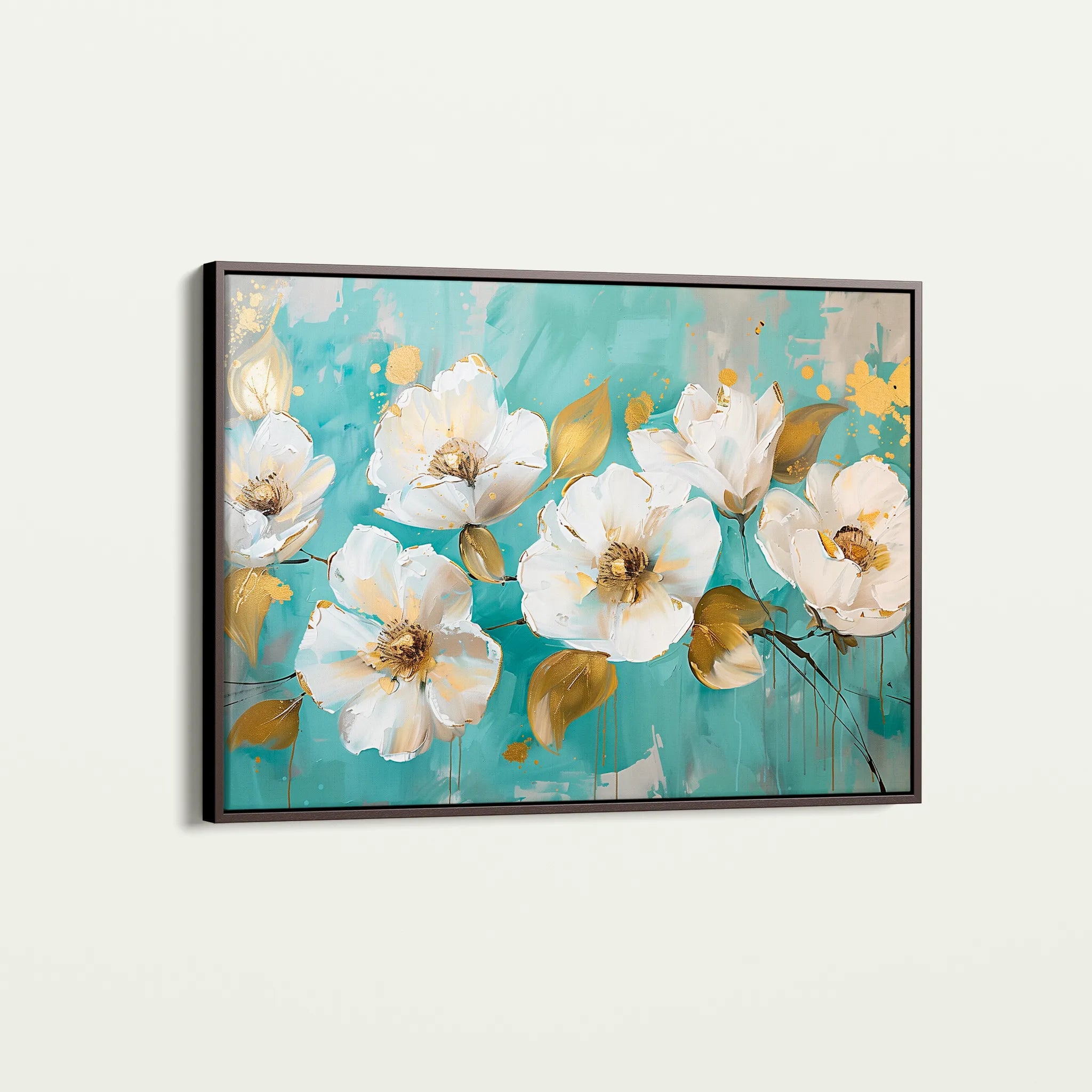 Floral 673 Canvas Art 18" x 24" / 45 x 60 cm / Black