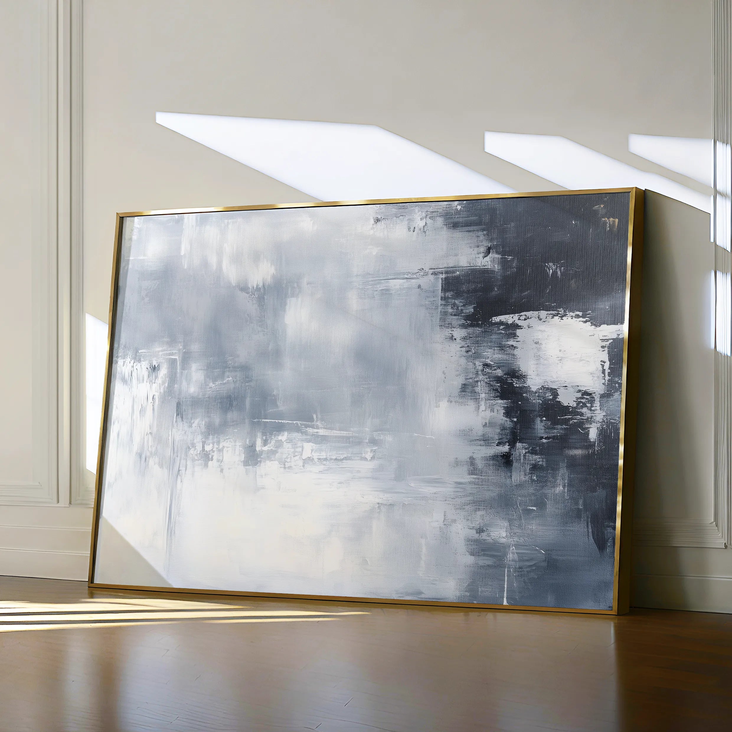Abstract 675 Canvas Art 18" x 24" / 45 x 60 cm / Black