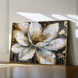 Floral 676 Canvas Art 18" x 24" / 45 x 60 cm / Black