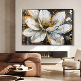 Floral 676 Canvas Art 18" x 24" / 45 x 60 cm / Black