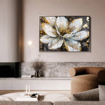 Floral 676 Canvas Art 18" x 24" / 45 x 60 cm / Black