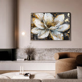 Floral 676 Canvas Art 18" x 24" / 45 x 60 cm / Black