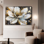 Floral 676 Canvas Art 60 x 40 cm / Black