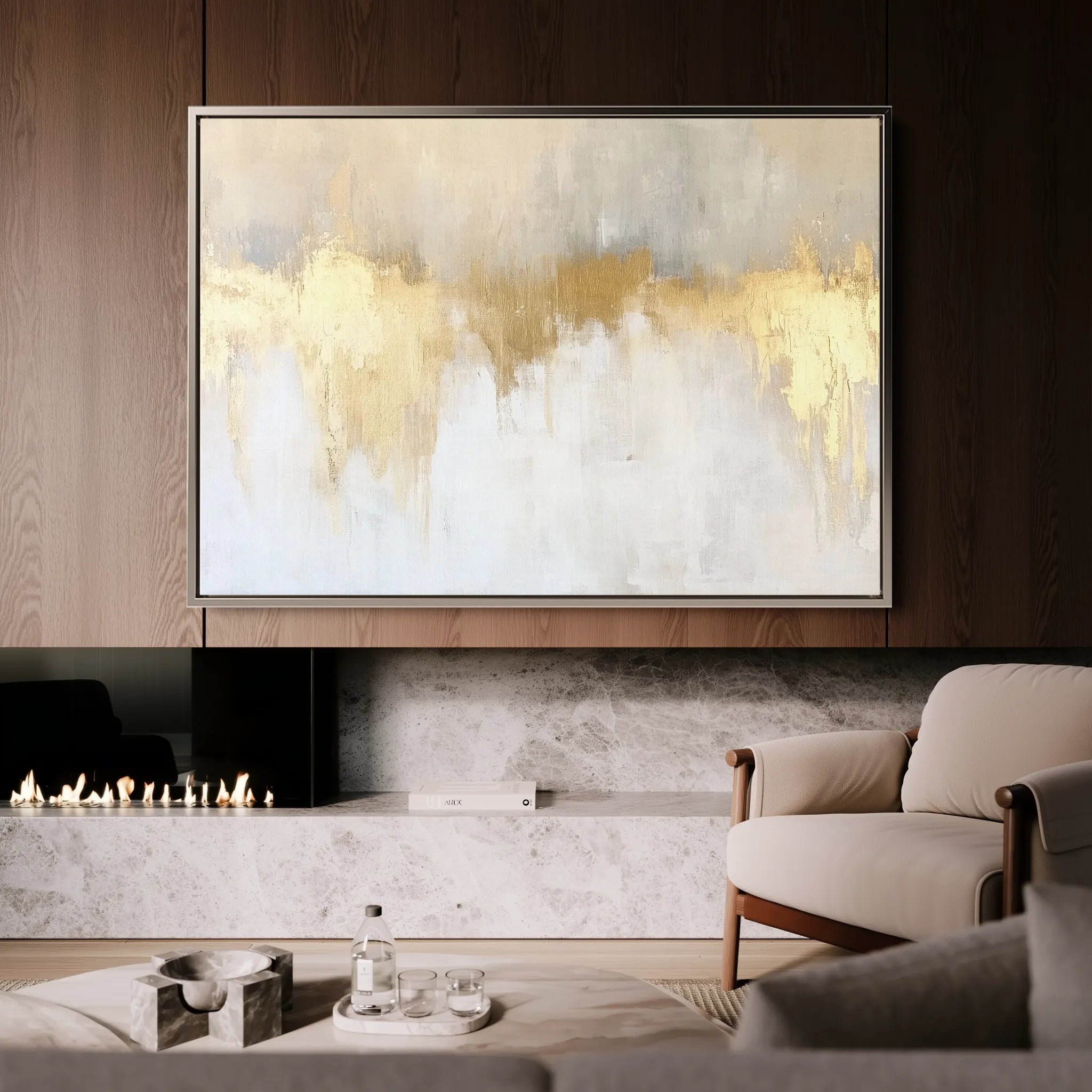 Abstract 677 Canvas Art 18" x 24" / 45 x 60 cm / Black