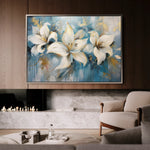 Floral 678 Canvas Art 18" x 24" / 45 x 60 cm / Black