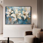 Floral 678 Canvas Art 18" x 24" / 45 x 60 cm / Black