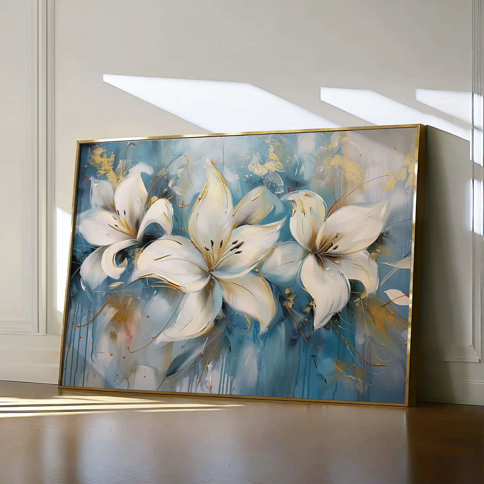 Floral 678 Canvas Art 60 x 40 cm / Black