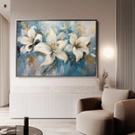 Floral 678 Canvas Art 60 x 40 cm / Black