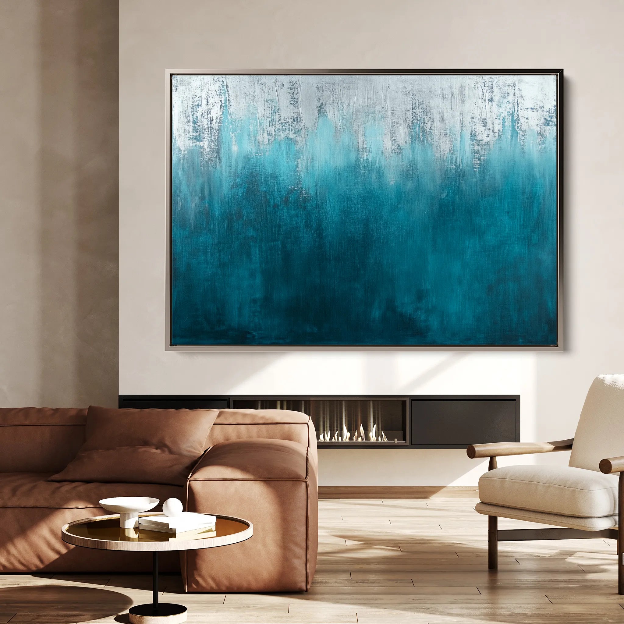 Abstract 679 Canvas Art 18" x 24" / 45 x 60 cm / Black
