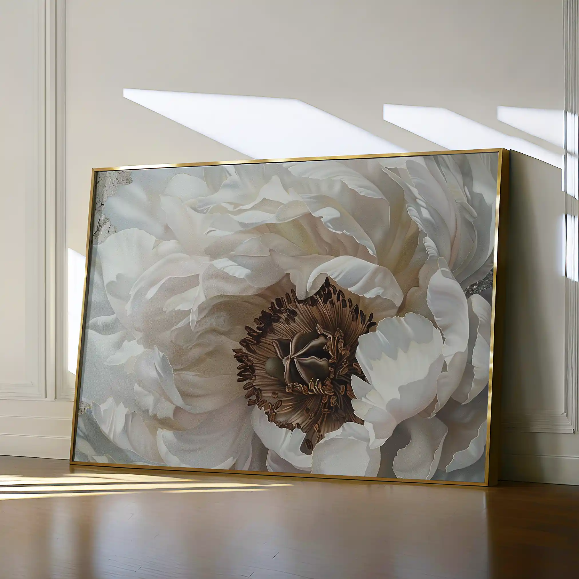 Floral 679 Canvas Art 18" x 24" / 45 x 60 cm / Black