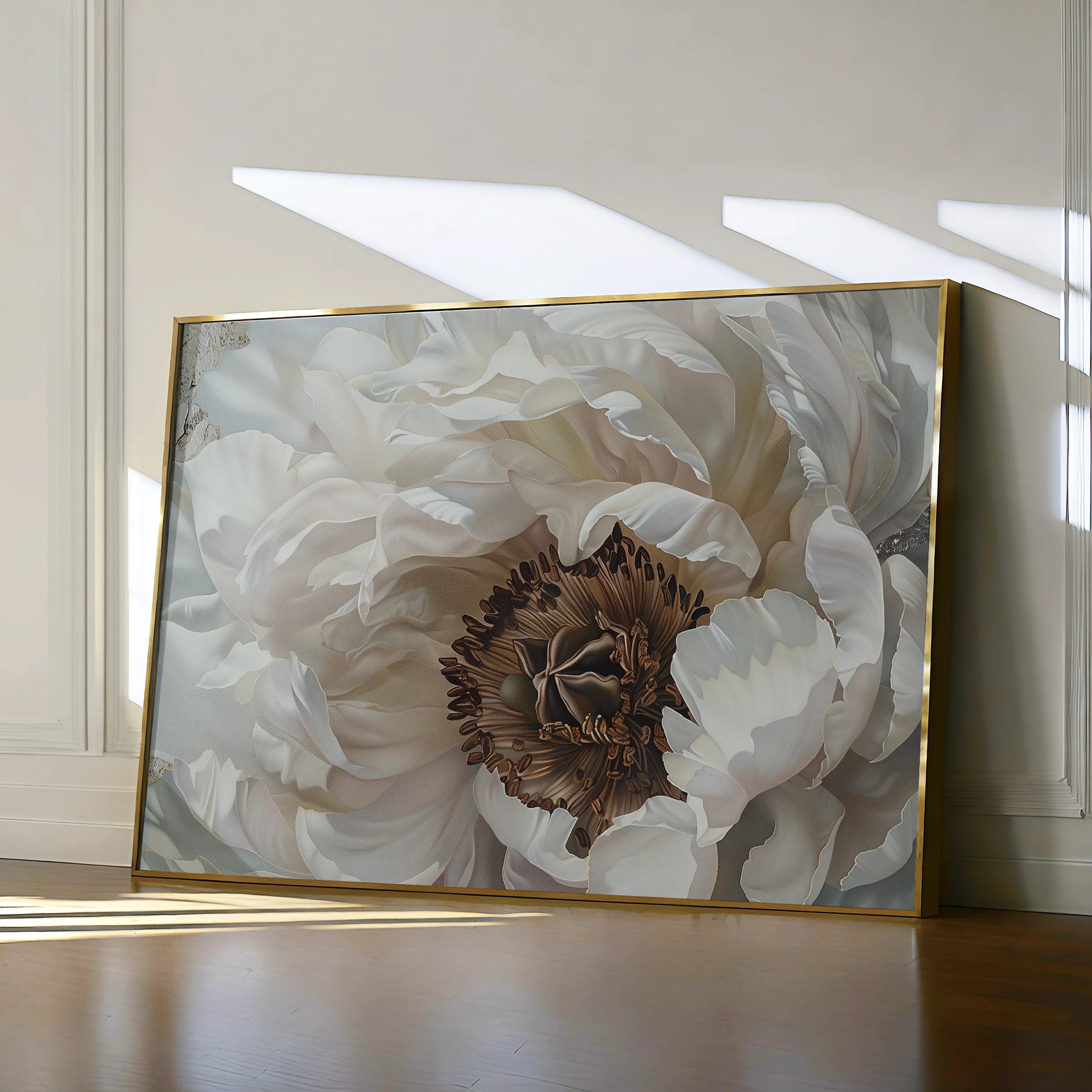 Floral 679 Canvas Art 18" x 24" / 45 x 60 cm / Black