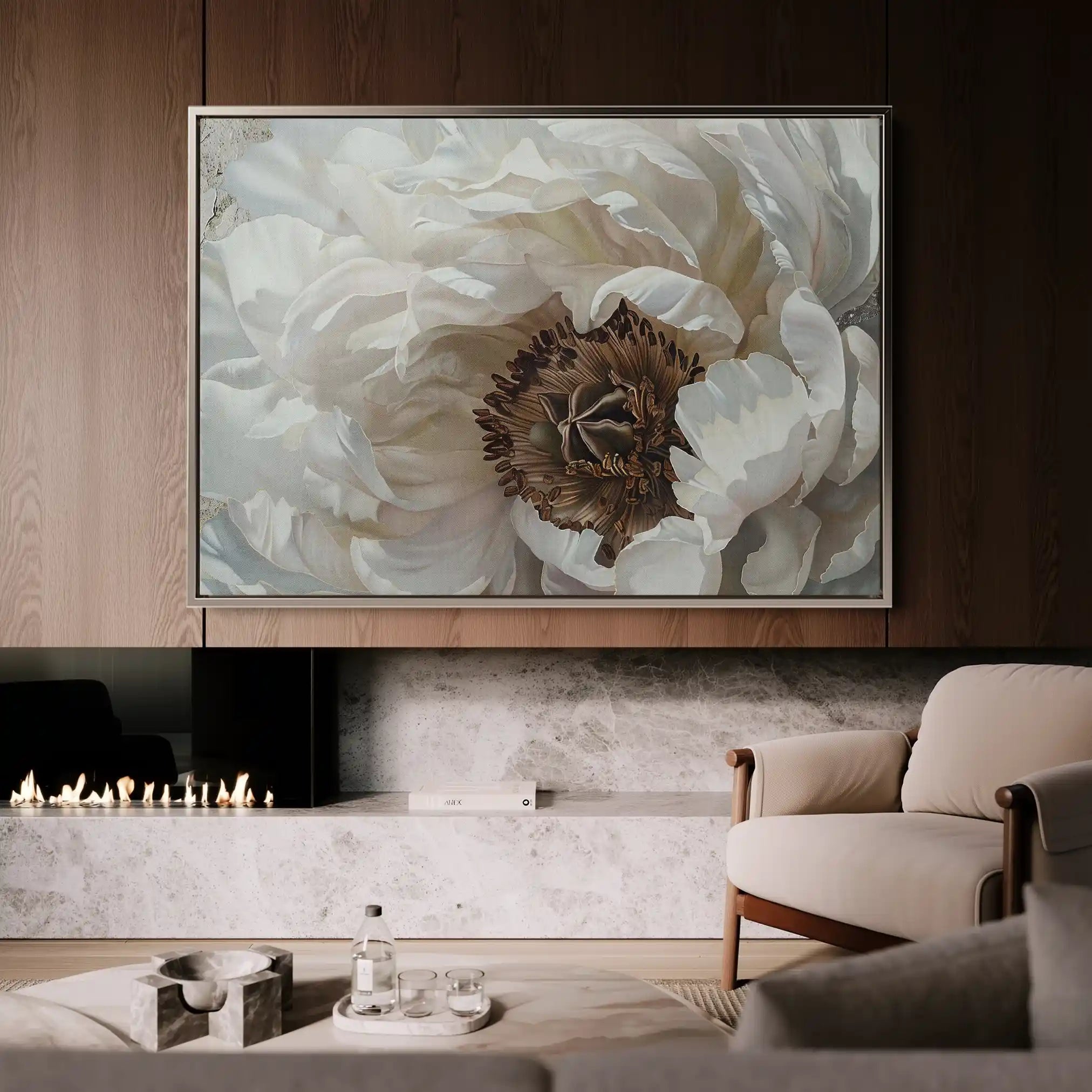 Floral 679 Canvas Art 18" x 24" / 45 x 60 cm / Black