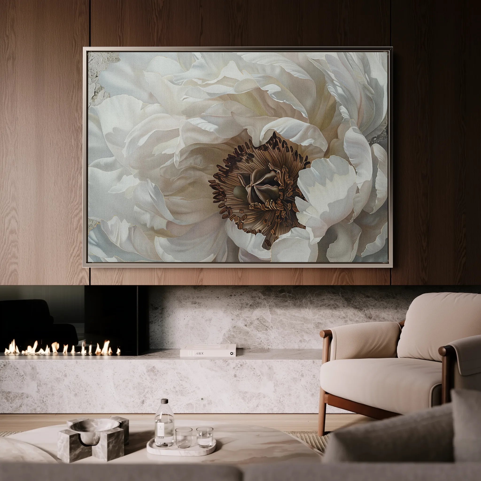 Floral 679 Canvas Art 18" x 24" / 45 x 60 cm / Black