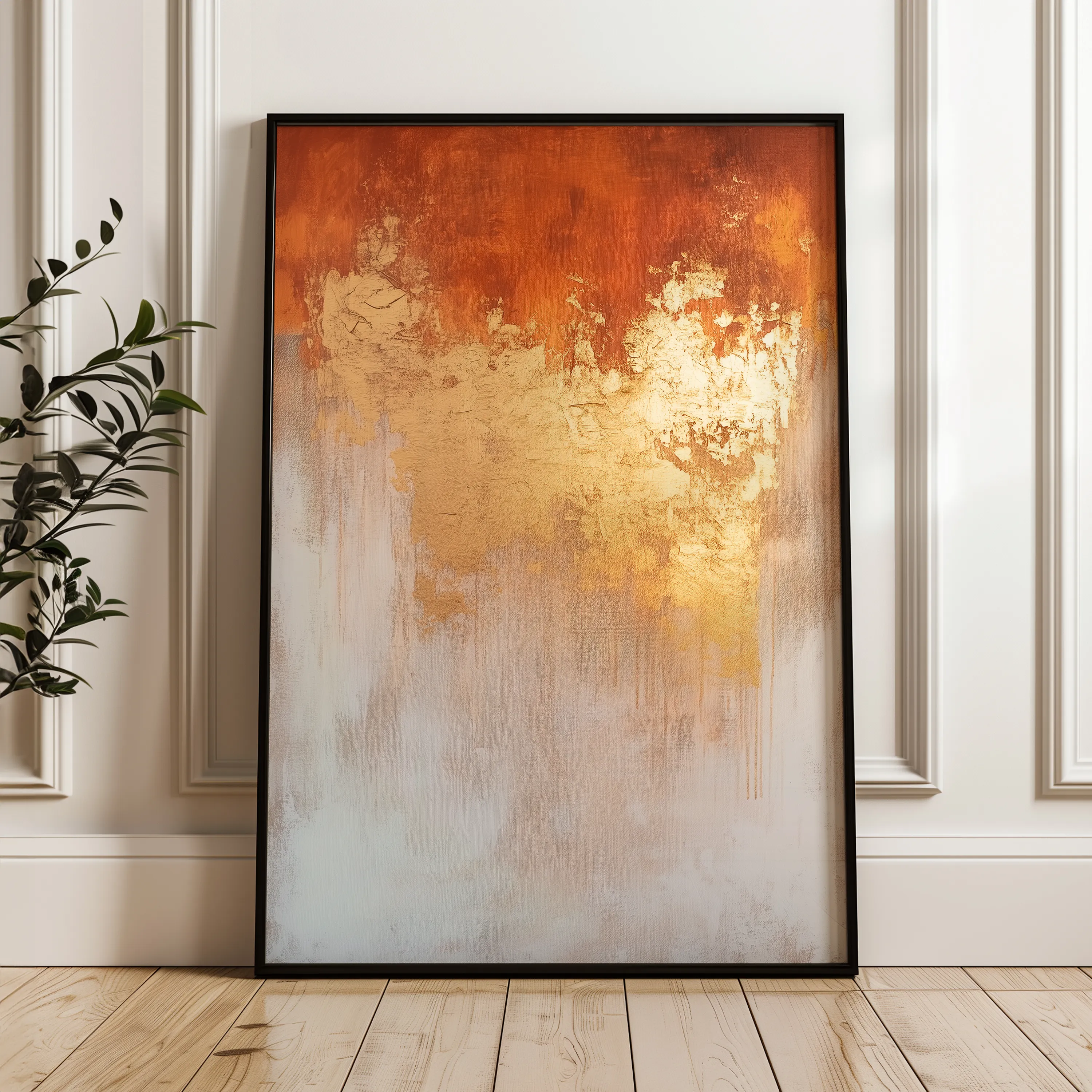 Abstract 680 Canvas Art 18" x 24" / 45 x 60 cm / Black