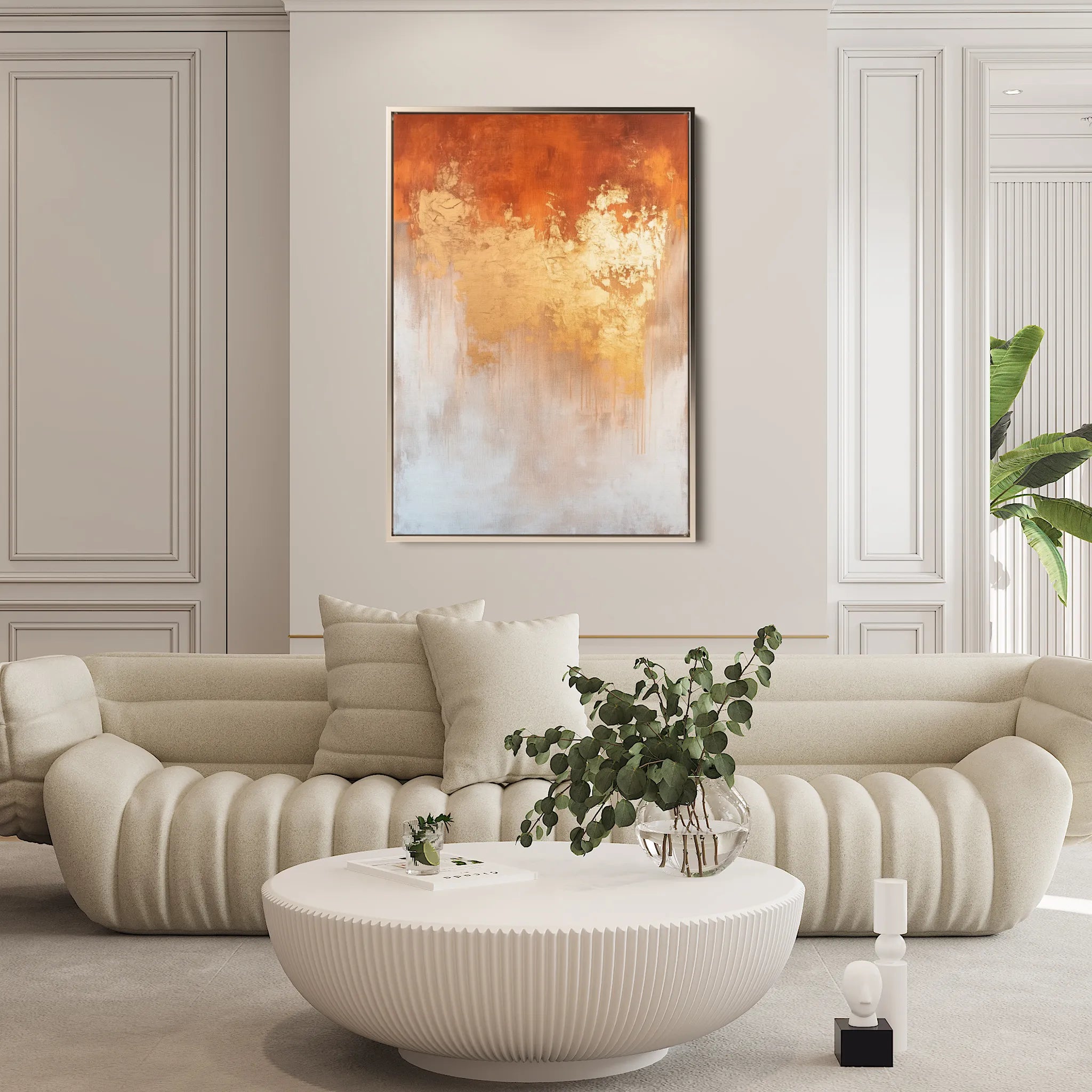 Abstract 680 Canvas Art 18" x 24" / 45 x 60 cm / Black