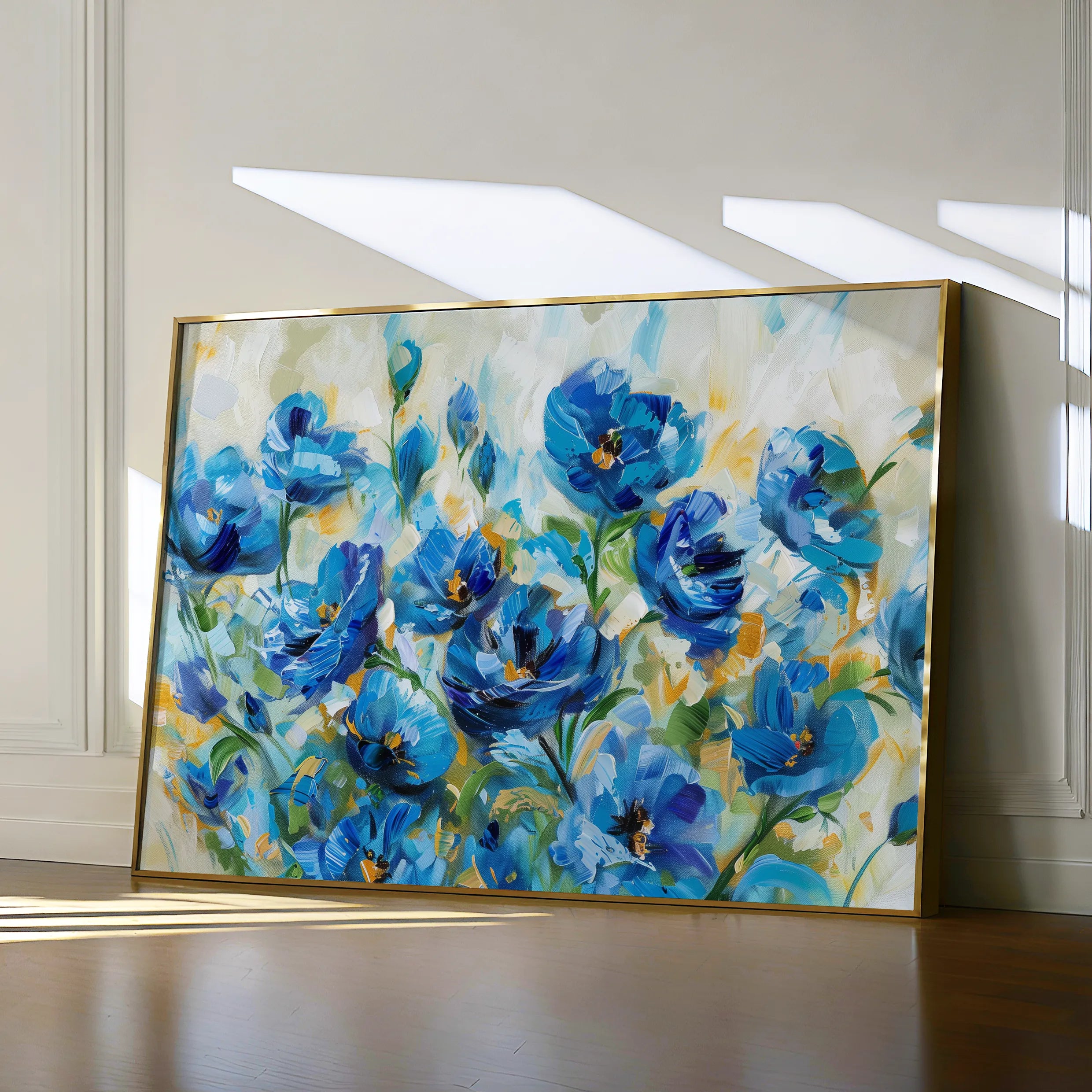 Floral 680 Canvas Art 18" x 24" / 45 x 60 cm / Black