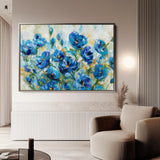 Floral 680 Canvas Art 18" x 24" / 45 x 60 cm / Black