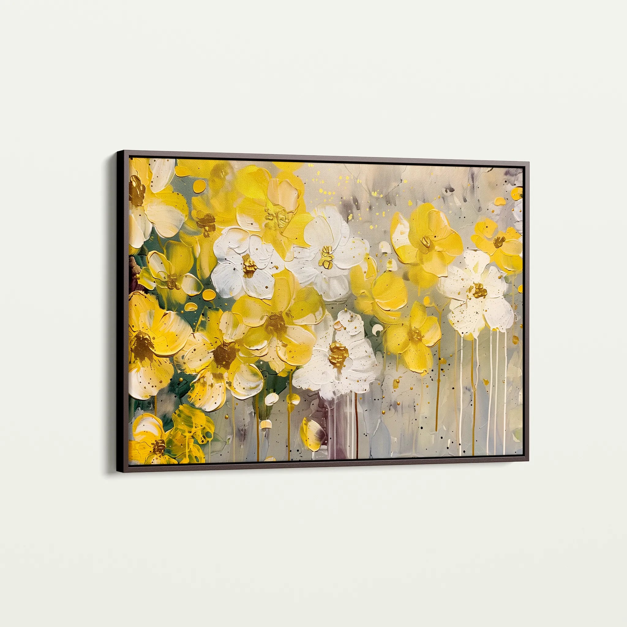 Floral 681 Canvas Art 18" x 24" / 45 x 60 cm / Black