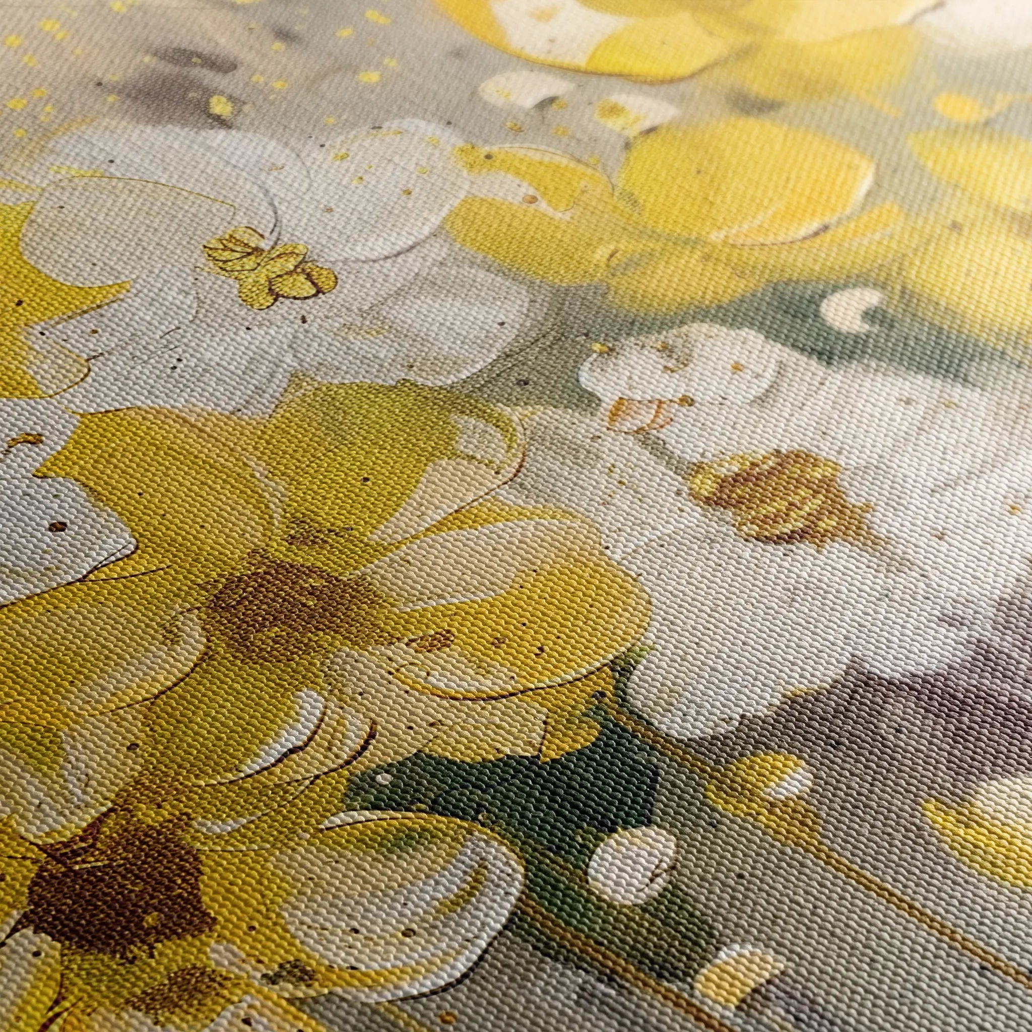 Floral 681 Canvas Art 18" x 24" / 45 x 60 cm / Black