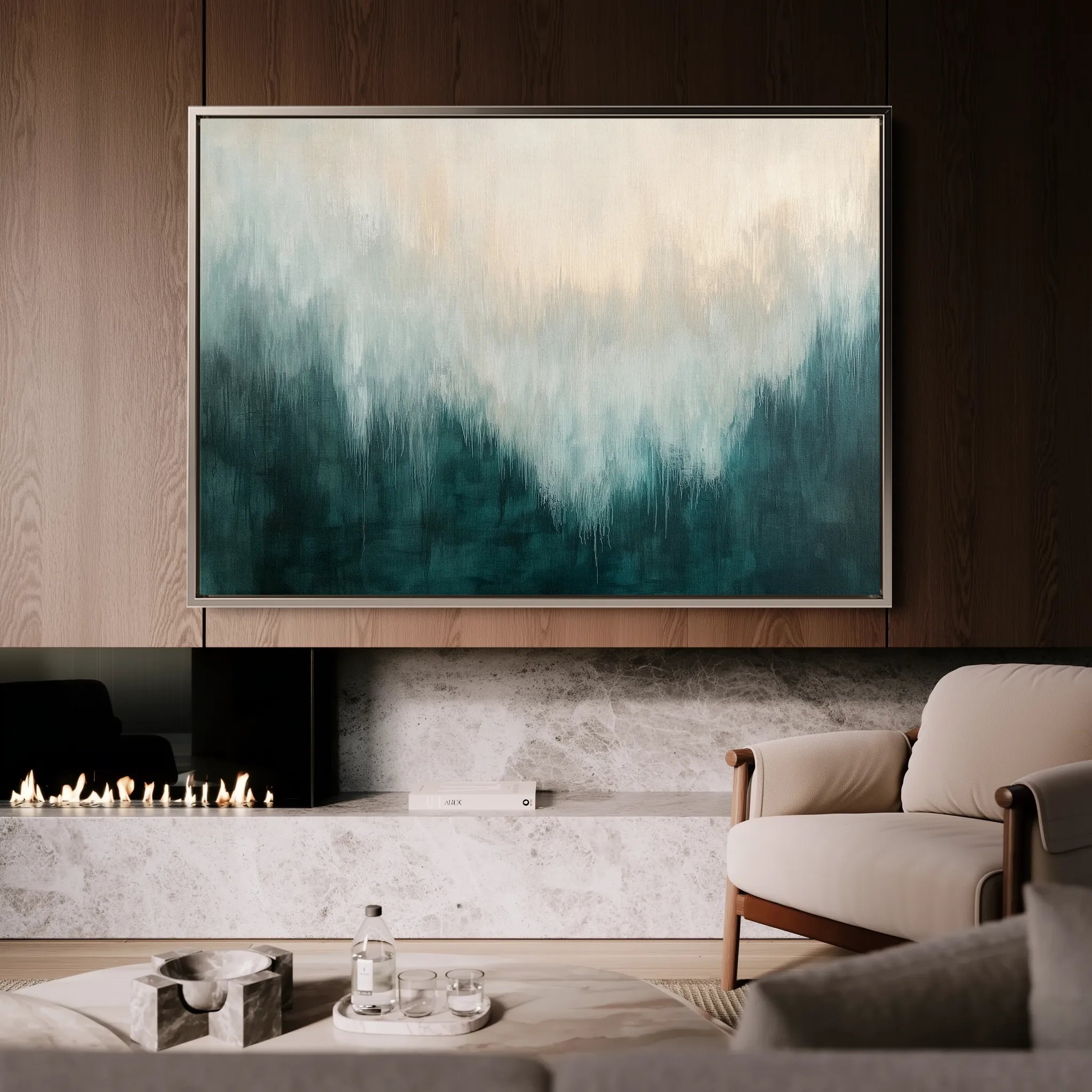 Abstract 682 Canvas Art 18" x 24" / 45 x 60 cm / Black