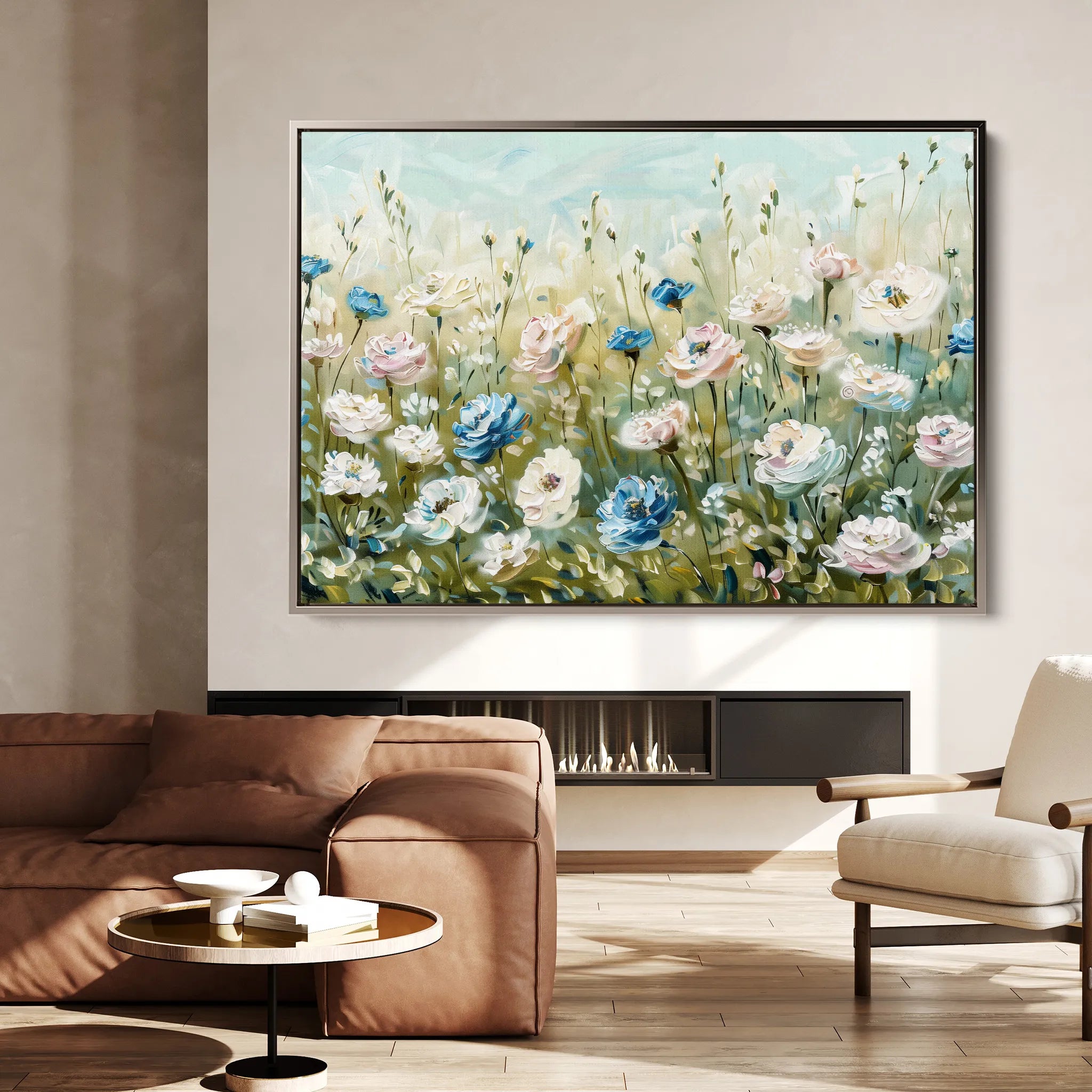 Floral 682 Canvas Art 18" x 24" / 45 x 60 cm / Black