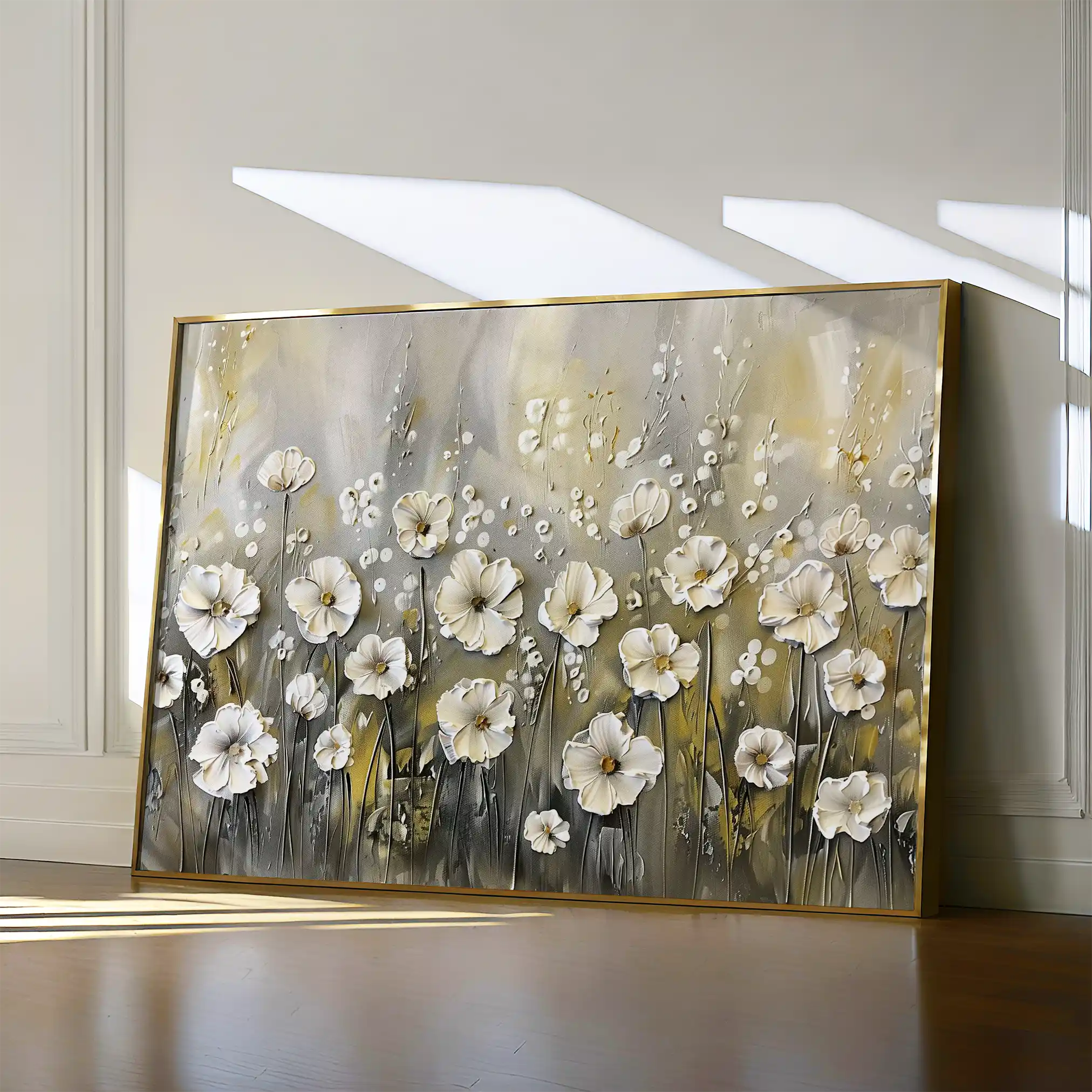 Floral 683 Canvas Art 18" x 24" / 45 x 60 cm / Black