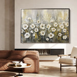 Floral 683 Canvas Art 18" x 24" / 45 x 60 cm / Black