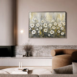 Floral 683 Canvas Art 18" x 24" / 45 x 60 cm / Black