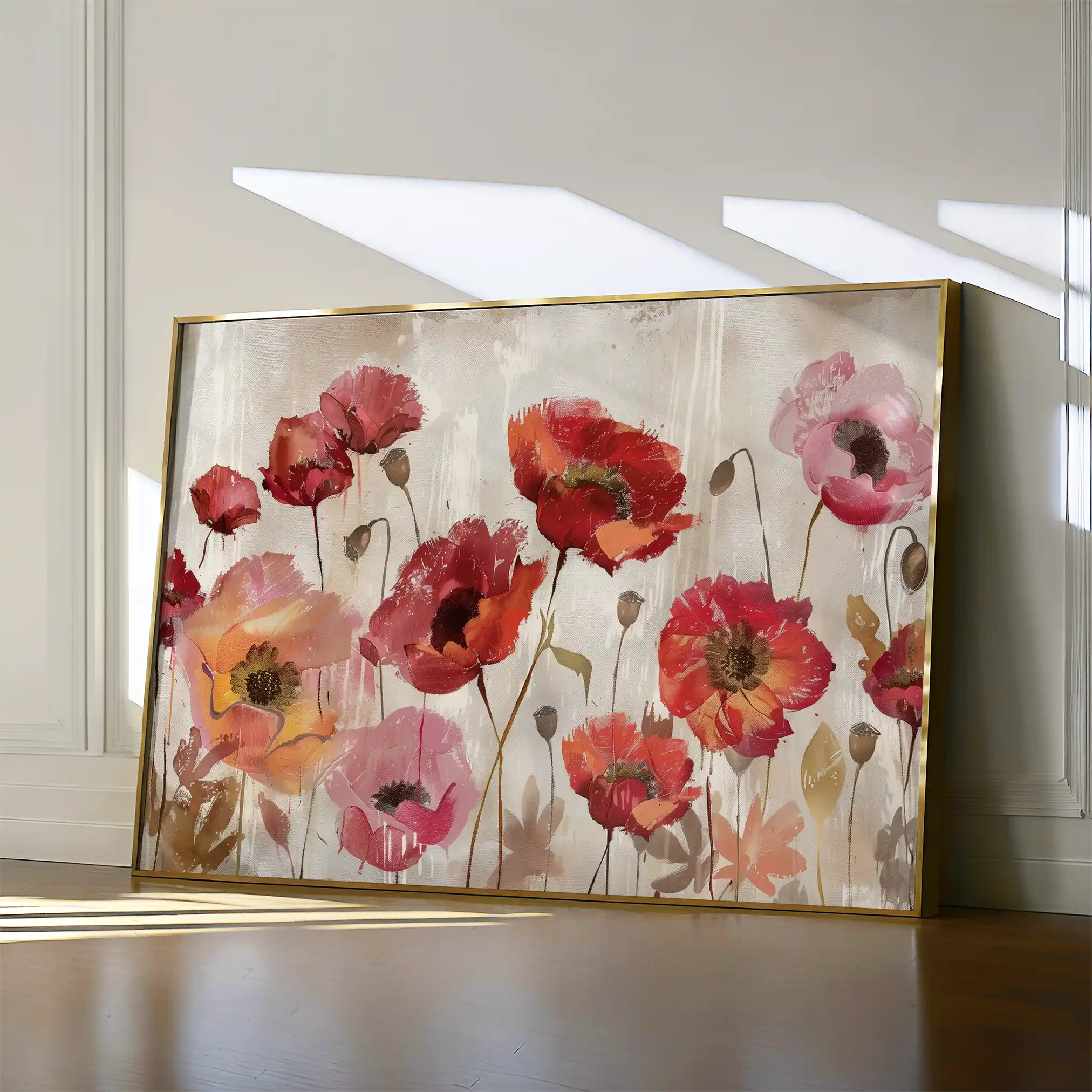 Floral 684 Canvas Art 60 x 40 cm / Black