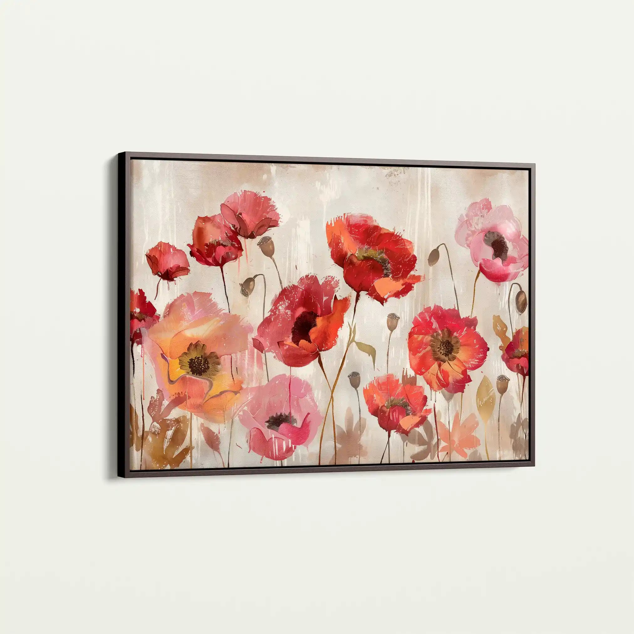 Floral 684 Canvas Art 60 x 40 cm / Black