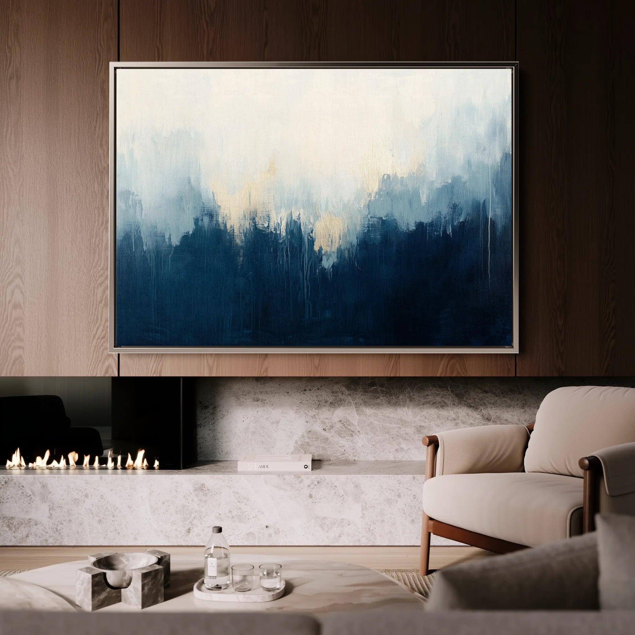 Abstract 685 Canvas Art 18" x 24" / 45 x 60 cm / Black