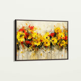Floral 685 Canvas Art 18" x 24" / 45 x 60 cm / Black