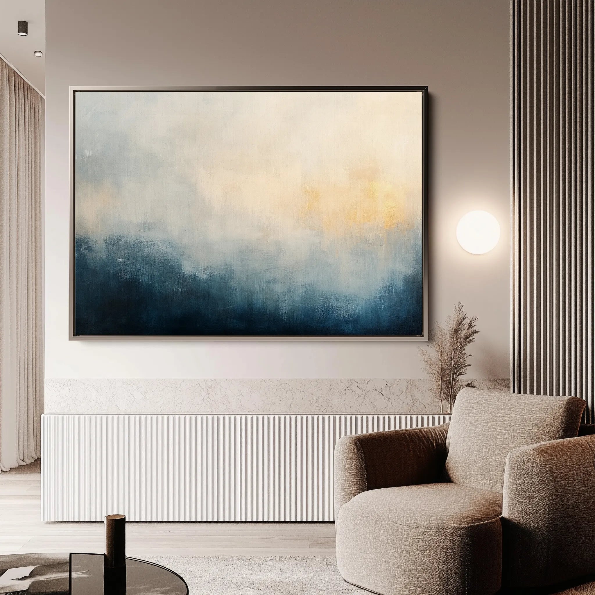 Abstract 686 Canvas Art 18" x 24" / 45 x 60 cm / Black
