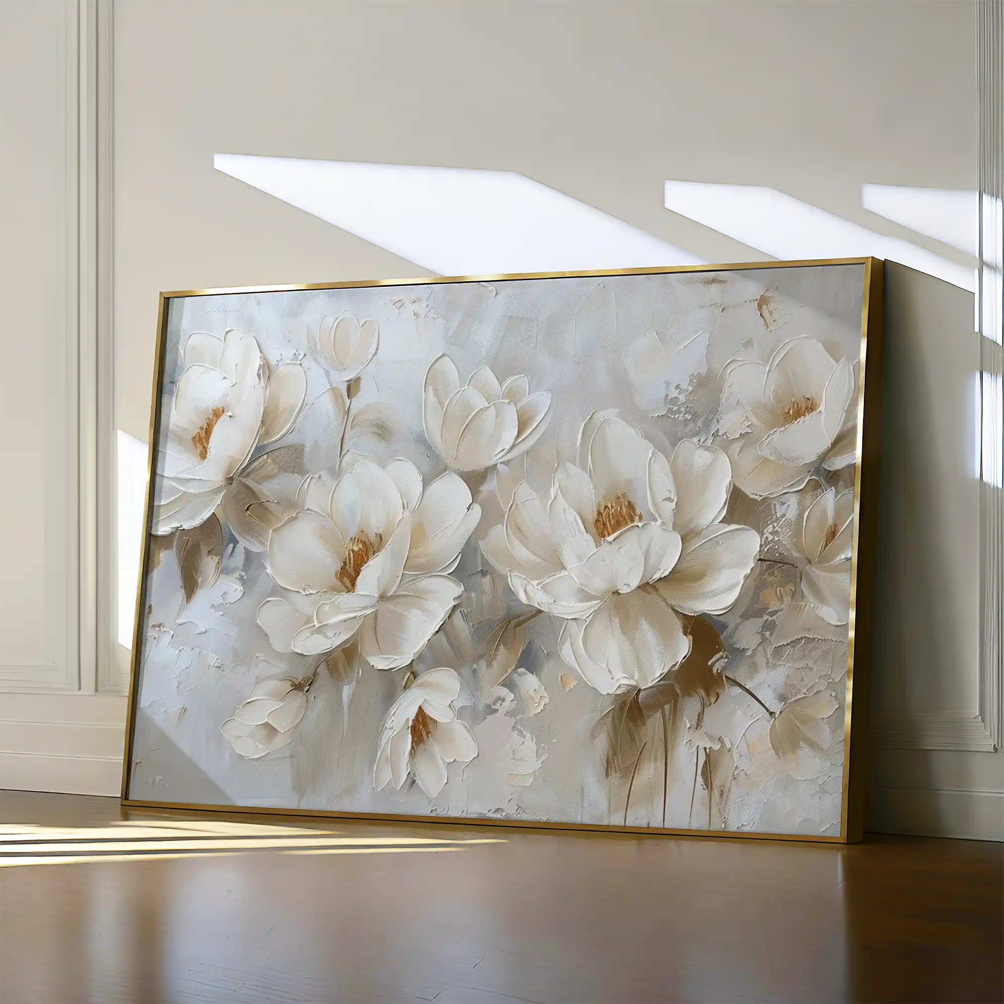 Floral 686 Canvas Art 18" x 24" / 45 x 60 cm / Black