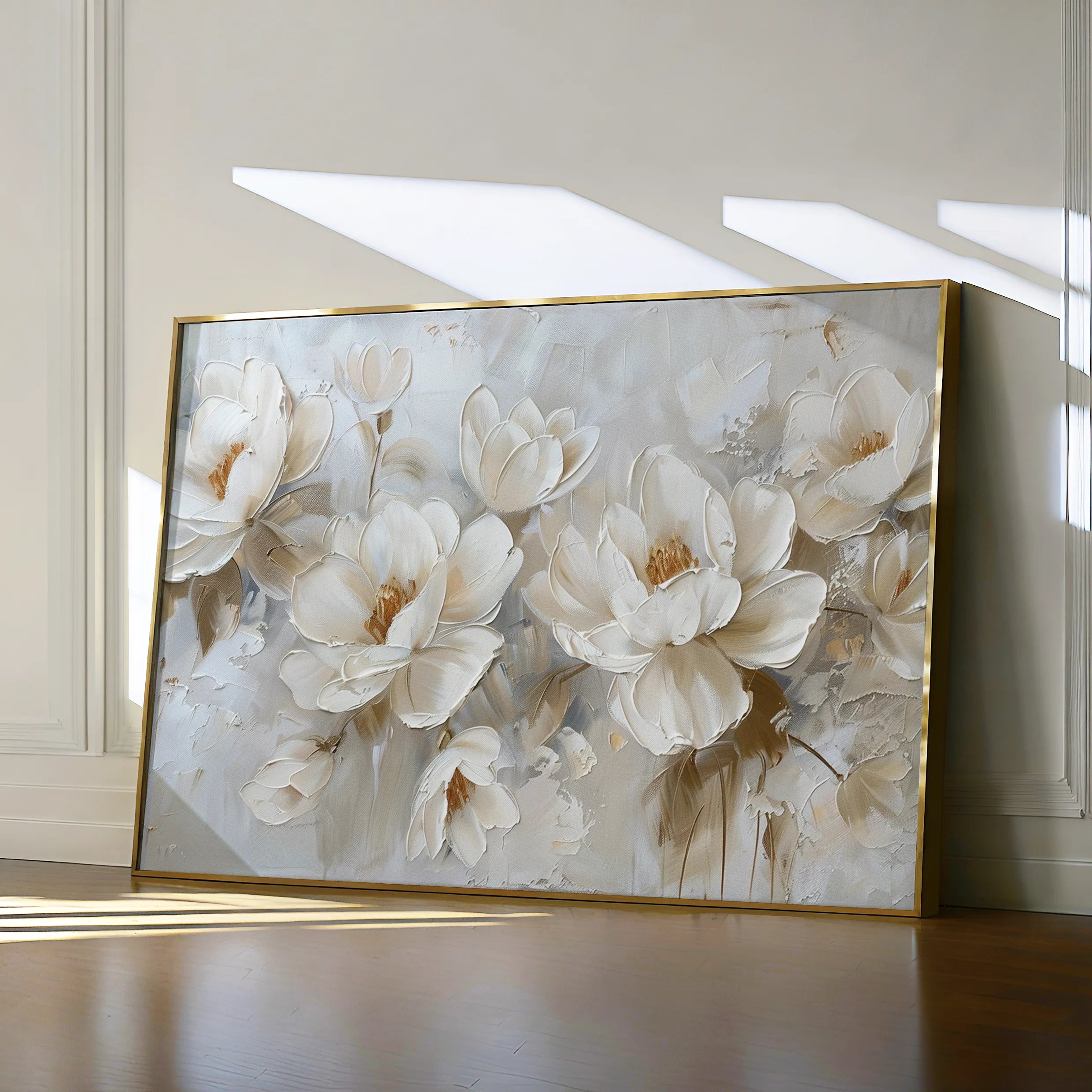 Floral 686 Canvas Art 18" x 24" / 45 x 60 cm / Black