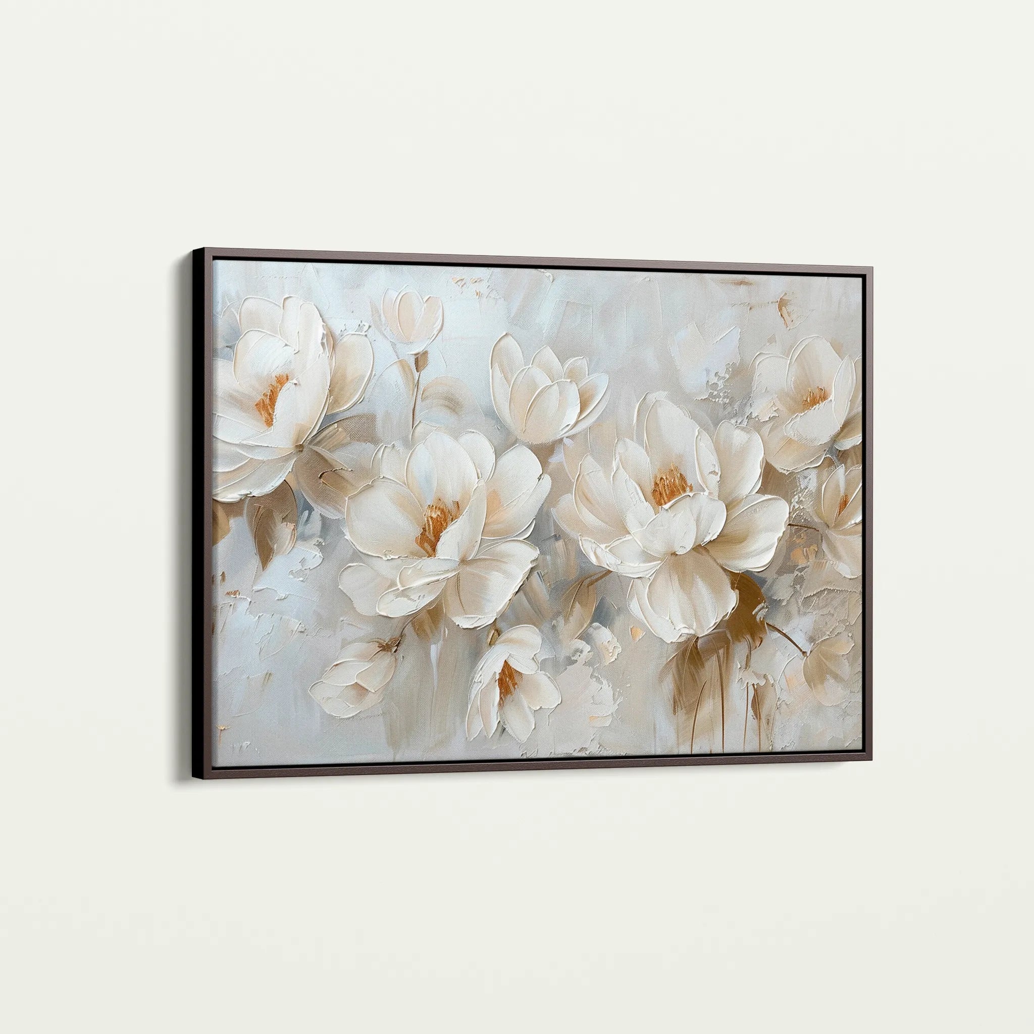 Floral 686 Canvas Art 18" x 24" / 45 x 60 cm / Black