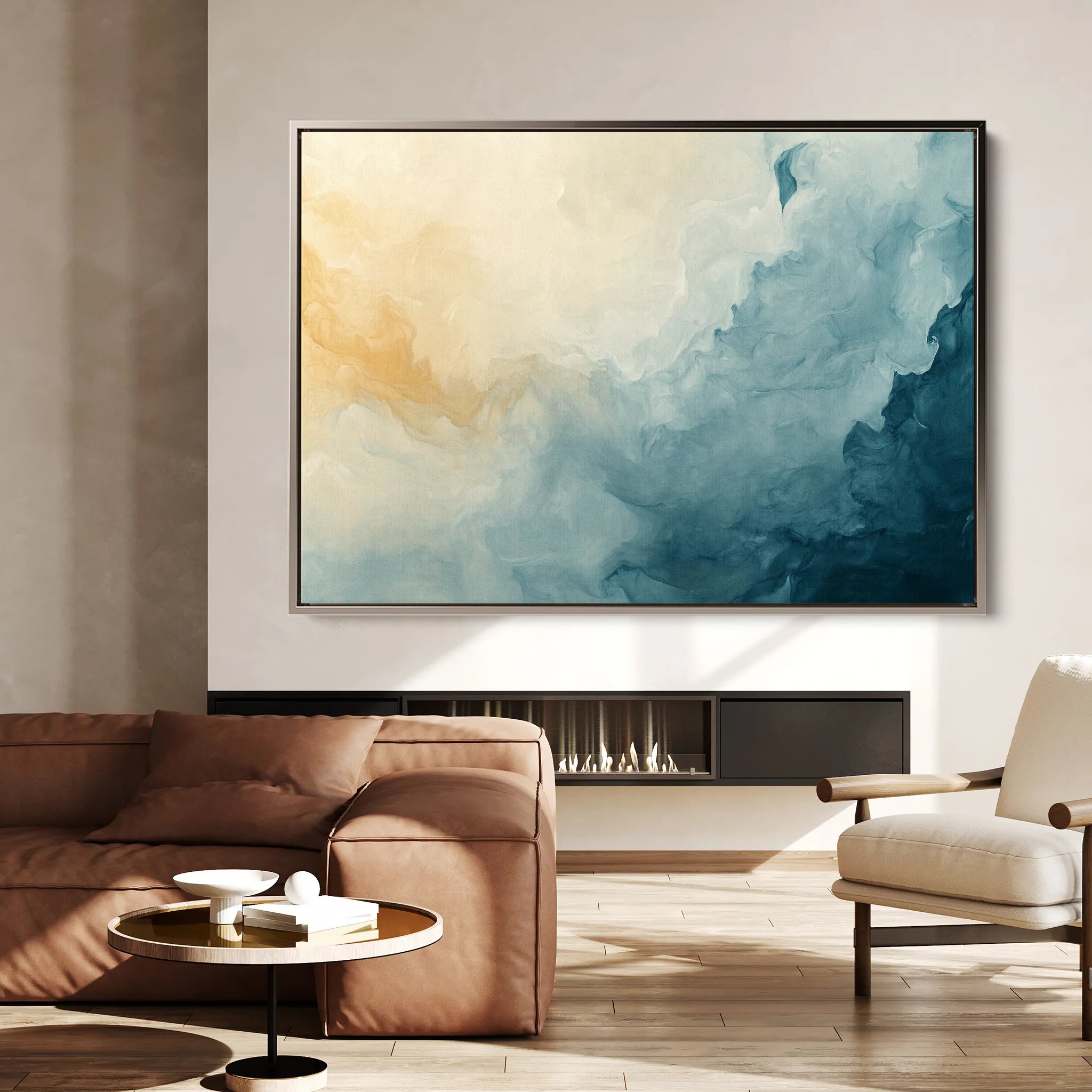 Abstract 687 Canvas Art 18" x 24" / 45 x 60 cm / Black