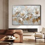 Floral 687 Canvas Art 18" x 24" / 45 x 60 cm / Black