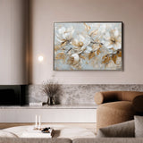 Floral 687 Canvas Art 18" x 24" / 45 x 60 cm / Black