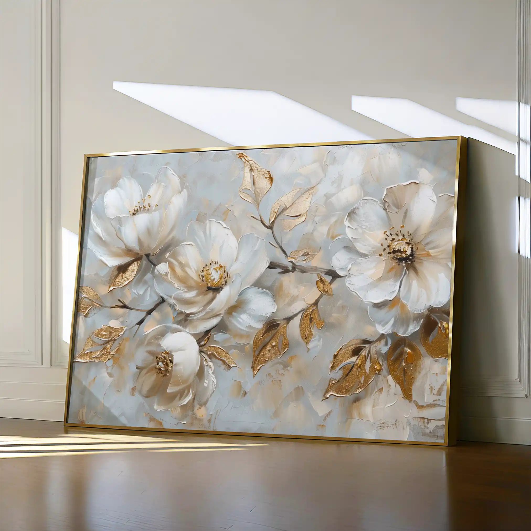 Floral 687 Canvas Art 60 x 40 cm / Black